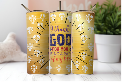 "Gratitude" 20oz Stainless Steel Tumbler: A Tribute to Treasured Bonds