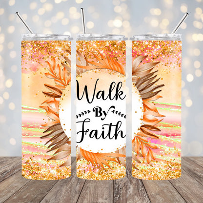 "WALK" 20oz Stainless Steel Tumbler: Embrace the Journey of Faith